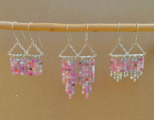 Load image into Gallery viewer, “Pretty in Pink” Tourmaline stones with highlights of Hill Tribe Silver.
