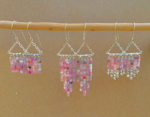“Pretty in Pink” Tourmaline stones with highlights of Hill Tribe Silver.