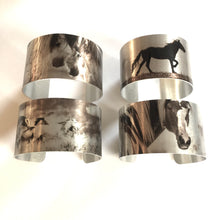 Load image into Gallery viewer, "Wild and Free" Color Aluminum Cuff Bracelet.