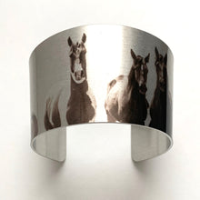 Load image into Gallery viewer, "The Boys Are Back In Town"" Aluminum Cuff Bracelet.