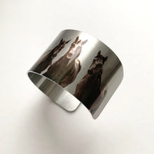 Load image into Gallery viewer, "The Boys Are Back In Town"" Aluminum Cuff Bracelet.
