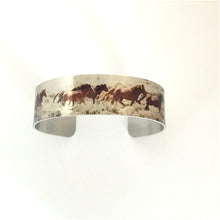 Load image into Gallery viewer, "Wild and Free" Color Aluminum Cuff Bracelet.