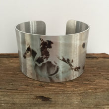 Load image into Gallery viewer, Horse jewelryWild Horse Aluminum Cuff Bracelet.North Dakota Wild Horses.