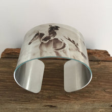 Load image into Gallery viewer, Horse jewelryWild Horse Aluminum Cuff Bracelet.North Dakota Wild Horses.