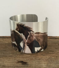 Load image into Gallery viewer, Horse jewelryWild Horse Aluminum Cuff Bracelet.North Dakota Wild Horses.
