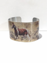 Load image into Gallery viewer, Aluminum Cuff Bracelet. Wild Horse Photo Cuffs .Onaqui Wild Horses