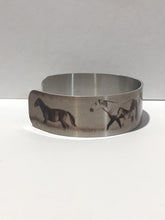 Load image into Gallery viewer, "Onaqui Journey"Aluminum Cuff Bracelet. Wild Horse Photo Cuffs. Onaqui Wild Horses.