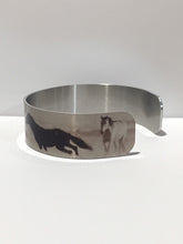 Load image into Gallery viewer, Horse jewelry.Wild Horse Aluminum Cuff Bracelet."Heart"