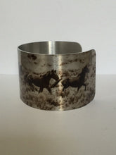 Load image into Gallery viewer, "Wild and Free” Aluminum Cuff Bracelet.