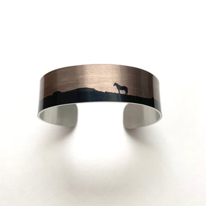 "Sunrise"  Aluminum Cuff Bracelet.