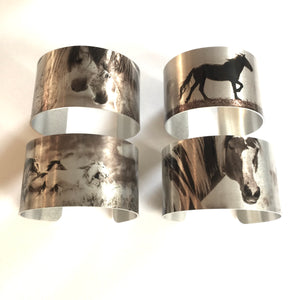 "The Boys are Back in Town""  Aluminum Cuff Bracelet.