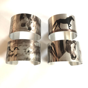 "I Heart Picasso" Aluminum Cuff Bracelet.