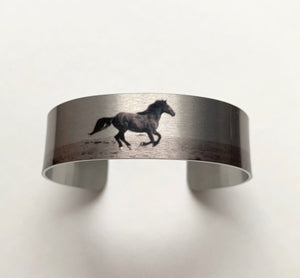 "Free As The Wind"  Aluminum Cuff Bracelet.