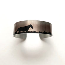 Load image into Gallery viewer, &quot;Free to Roam&quot; Aluminum Cuff Bracelet.
