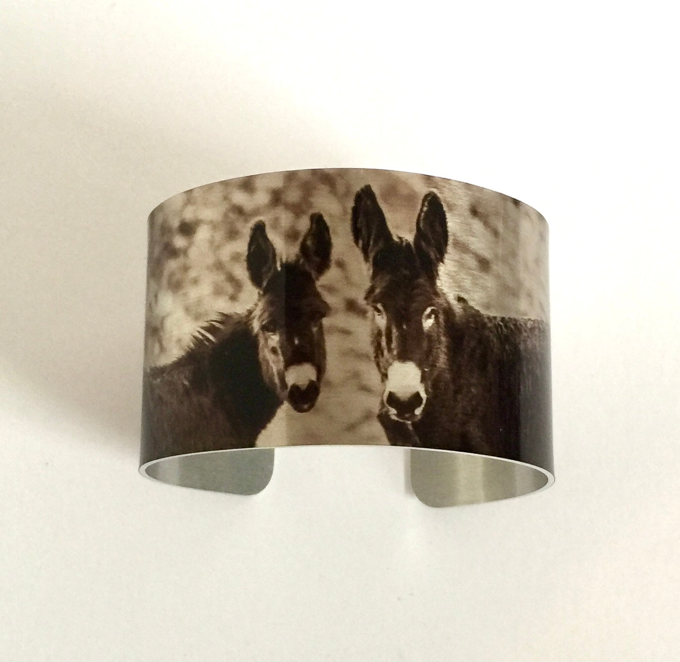 "Brunettes" Aluminum Cuff Bracelet.