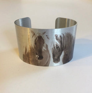 "The Blondes"Aluminum Cuff Bracelet