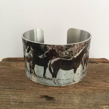 Load image into Gallery viewer, Horse jewelryWild Horse Aluminum Cuff Bracelet.Salt River Wild Horses, AZ.
