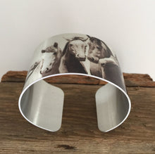 Load image into Gallery viewer, Horse jewelryWild Horse Aluminum Cuff Bracelet. &quot;Just me and the Boys&quot; Sand Wash Basin, CO
