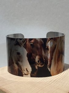 Horse jewelryWild Horse Aluminum Cuff Bracelet. Sand Wash Basin Wild Horses.
