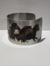 Load image into Gallery viewer, Horse jewelryWild Horse Aluminum Cuff Bracelet. Onaqui Mountain Wild Horses. UTAH
