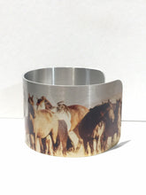 Load image into Gallery viewer, Horse jewelryWild Horse Aluminum Cuff Bracelet. Onaqui Wild Horses.
