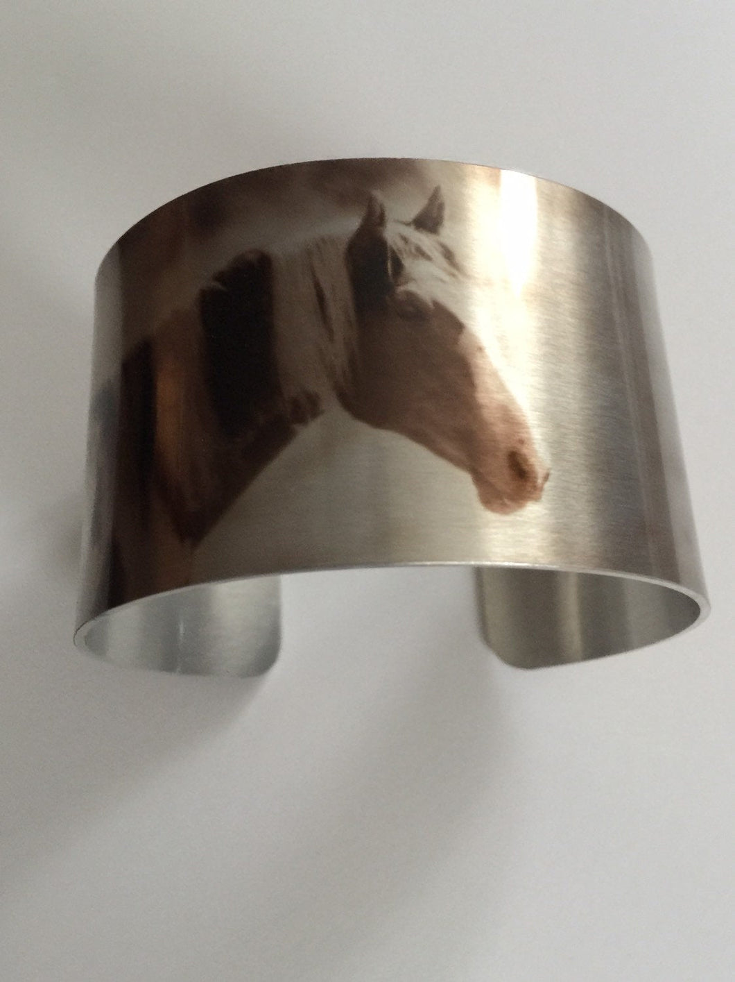 Picasso Cuff. Horse jewelryWild Horse Aluminum Cuff.