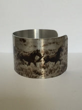 Load image into Gallery viewer, &quot;Wild and Free” Aluminum Cuff Bracelet.
