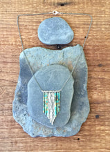Load image into Gallery viewer, Turquoise waterfall necklace. Turquoise beads with accents of silver.
